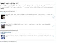 Tablet Screenshot of memoriedalfuturo.blogspot.com