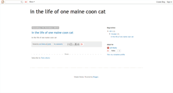 Desktop Screenshot of inthelifeofonemainecooncat.blogspot.com