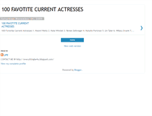 Tablet Screenshot of 100favotiitecurrentactresses.blogspot.com