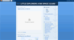 Desktop Screenshot of littleexplorers.blogspot.com