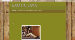 Desktop Screenshot of exoticjavas.blogspot.com