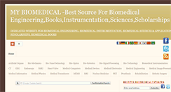 Desktop Screenshot of mybiomedical.blogspot.com