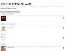 Tablet Screenshot of joslenelportaldelamor.blogspot.com