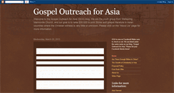 Desktop Screenshot of gospeloutreachforasia.blogspot.com