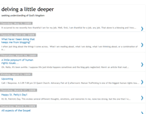 Tablet Screenshot of delvingalittledeeper.blogspot.com