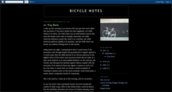 Desktop Screenshot of bicyclenotes.blogspot.com