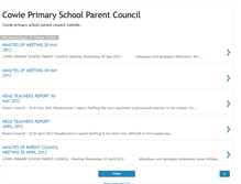 Tablet Screenshot of cowieparentcouncil.blogspot.com