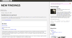 Desktop Screenshot of new-findings.blogspot.com