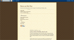 Desktop Screenshot of bornonthisday.blogspot.com