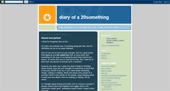 Desktop Screenshot of diaryofa20something.blogspot.com