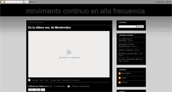 Desktop Screenshot of movimientocontinuoenaltafrecuencia.blogspot.com