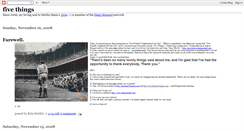 Desktop Screenshot of five-things.blogspot.com