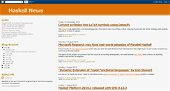 Desktop Screenshot of haskell-news.blogspot.com