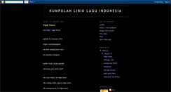 Desktop Screenshot of kumpulanliriklaguindonesia.blogspot.com