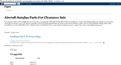 Desktop Screenshot of aircraftspareparts.blogspot.com