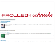 Tablet Screenshot of frolleinschnieke.blogspot.com