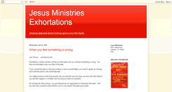 Desktop Screenshot of jesusministriesexhortations.blogspot.com