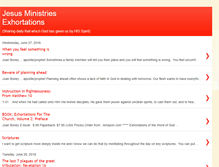 Tablet Screenshot of jesusministriesexhortations.blogspot.com