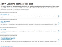 Tablet Screenshot of mbswlearningtechnologies.blogspot.com