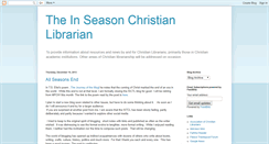 Desktop Screenshot of inseasonchristianlibrarian.blogspot.com