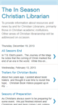 Mobile Screenshot of inseasonchristianlibrarian.blogspot.com