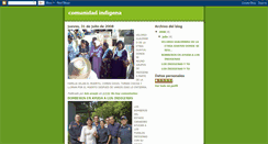 Desktop Screenshot of comunidadindigena.blogspot.com