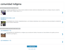 Tablet Screenshot of comunidadindigena.blogspot.com