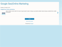 Tablet Screenshot of googleseoonlinemarketing.blogspot.com