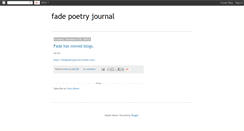 Desktop Screenshot of fadepoetry.blogspot.com