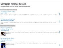 Tablet Screenshot of campaign-finance-reform.blogspot.com