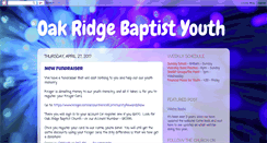 Desktop Screenshot of oakridgeyouth.blogspot.com