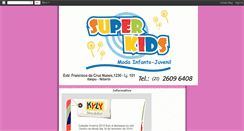 Desktop Screenshot of lojasuperkids.blogspot.com