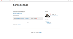 Desktop Screenshot of marthainheaven.blogspot.com