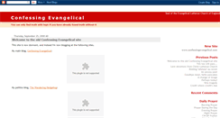 Desktop Screenshot of confessingevangelical.blogspot.com