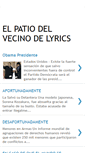 Mobile Screenshot of elpatiodelvecinodelyrics.blogspot.com