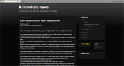 Desktop Screenshot of killerwhalenews.blogspot.com