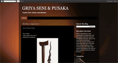 Desktop Screenshot of griyasenipusaka.blogspot.com