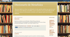 Desktop Screenshot of diccionariodemetafisica.blogspot.com