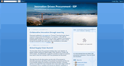 Desktop Screenshot of innovationdrivenprocurement.blogspot.com