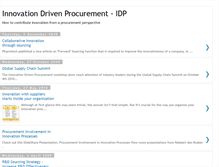 Tablet Screenshot of innovationdrivenprocurement.blogspot.com