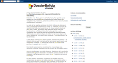 Desktop Screenshot of dossierbolivia.blogspot.com