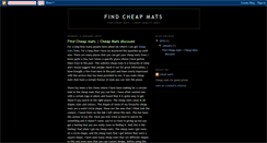 Desktop Screenshot of findcheapmats.blogspot.com