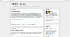 Desktop Screenshot of fatgirlfedup.blogspot.com