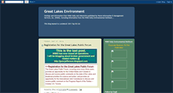 Desktop Screenshot of greatlakesenvironment.blogspot.com