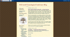 Desktop Screenshot of ngs2008conferenceblog.blogspot.com