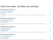 Tablet Screenshot of credituniondeals.blogspot.com