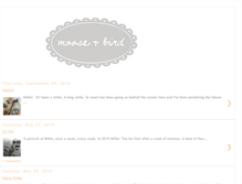 Tablet Screenshot of mooseandbird.blogspot.com