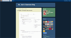Desktop Screenshot of msjeansclassroomblog.blogspot.com