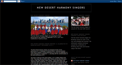 Desktop Screenshot of newdesertharmonysingers.blogspot.com