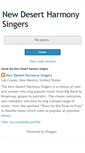 Mobile Screenshot of newdesertharmonysingers.blogspot.com